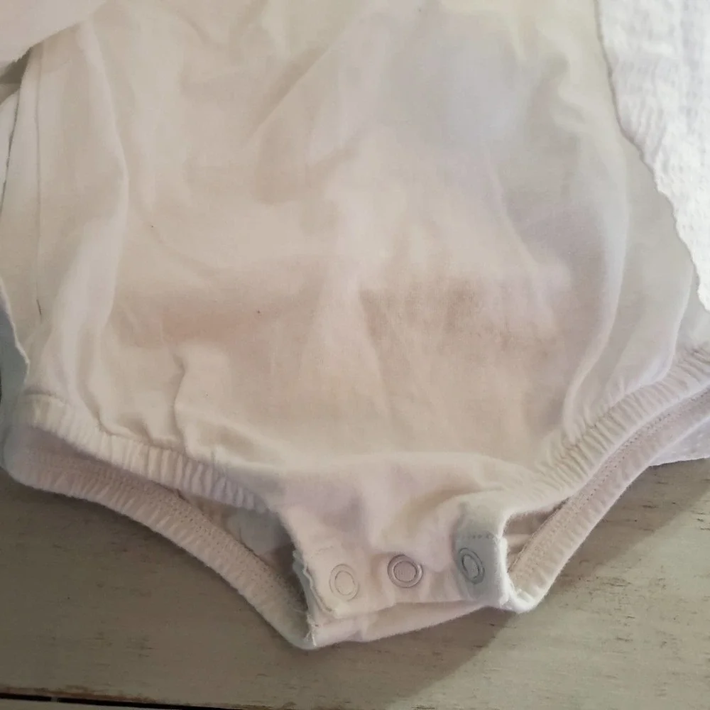 Carter's White Bodysuit Dress 9 Month